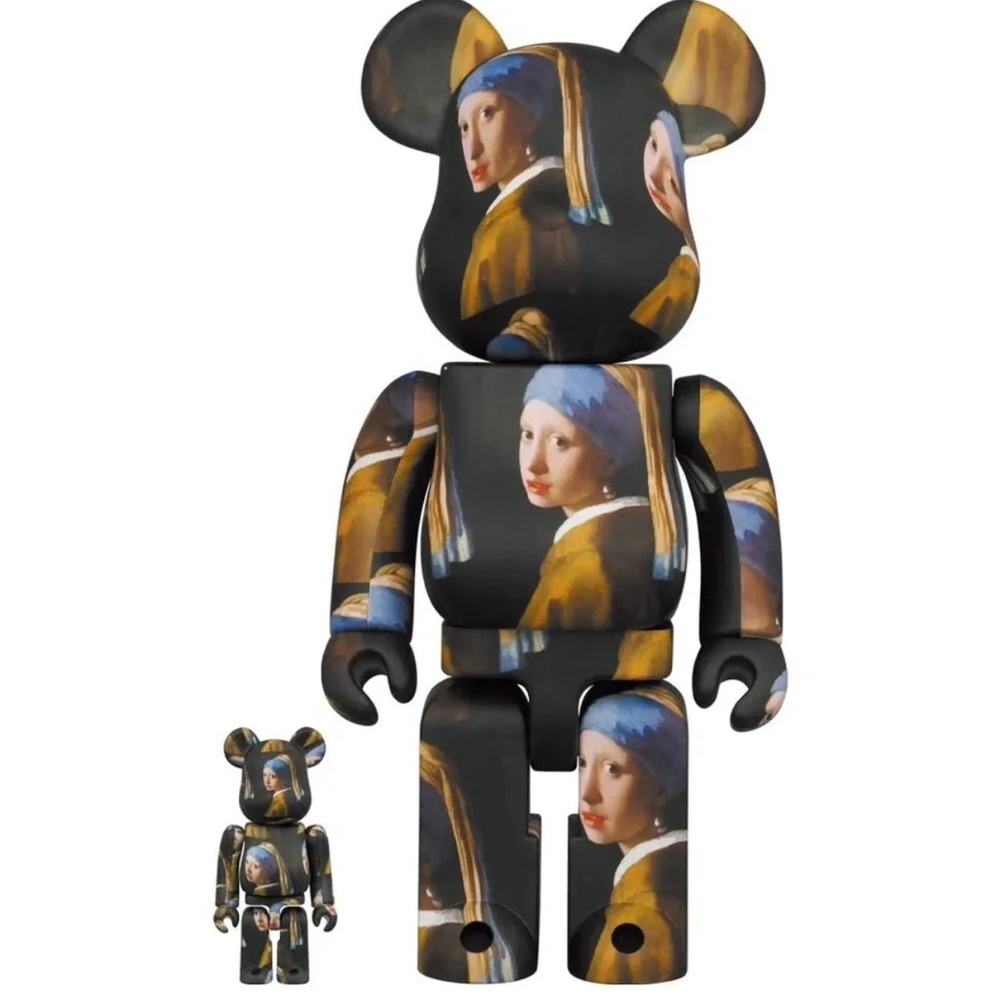Medicom Bearbrick 400%+100% Johannes Vermeer Girl with a Pearl Earring Authentic
